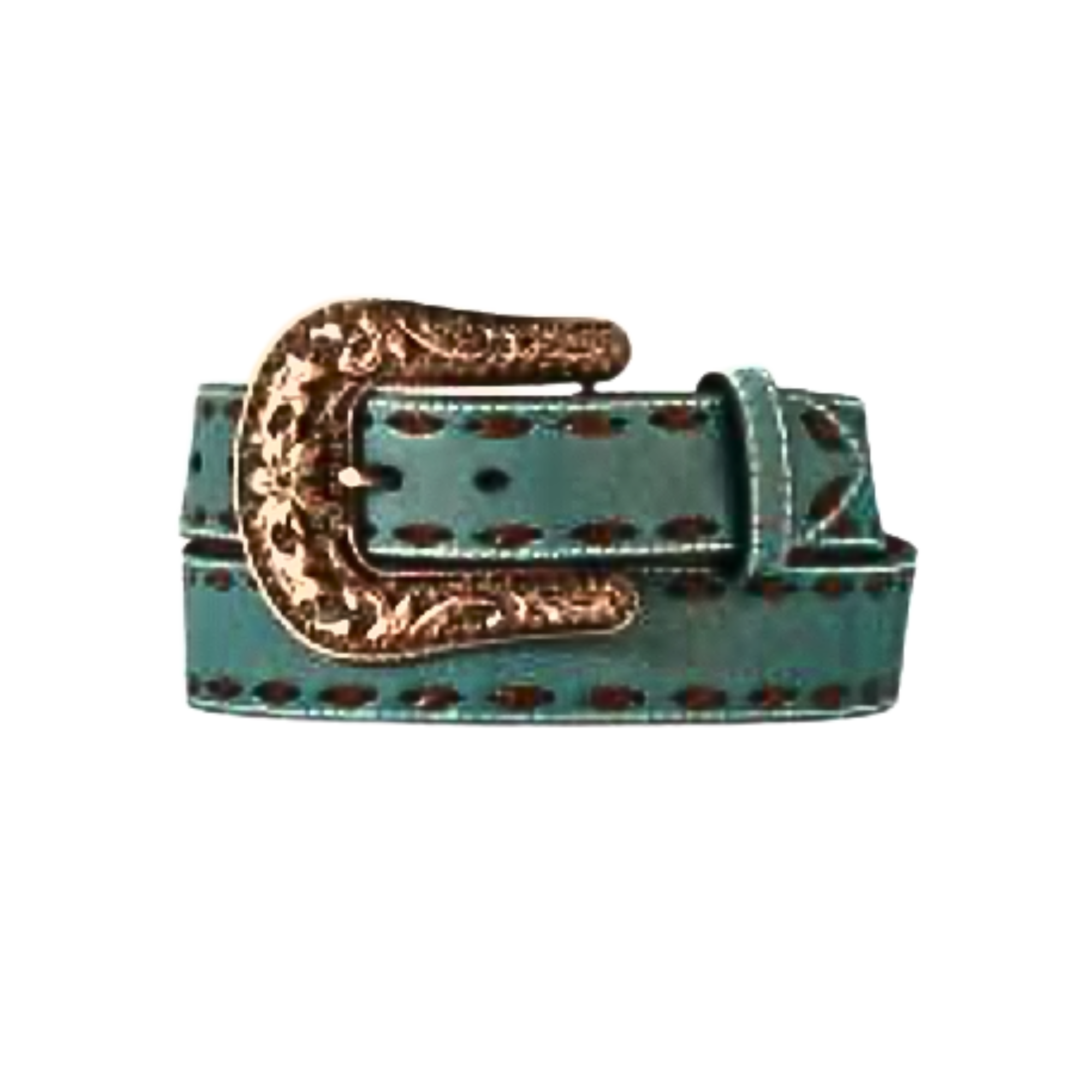 Angel Ranch Large Women's Turquoise Buck Lace Leather Belt
