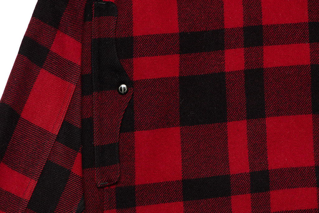 FILSON GARMENT 赤黒チェック ダッフルコート メンズ Vintage Filson Men's Red & Black Buffalo Plaid Mackinaw Coat | 48