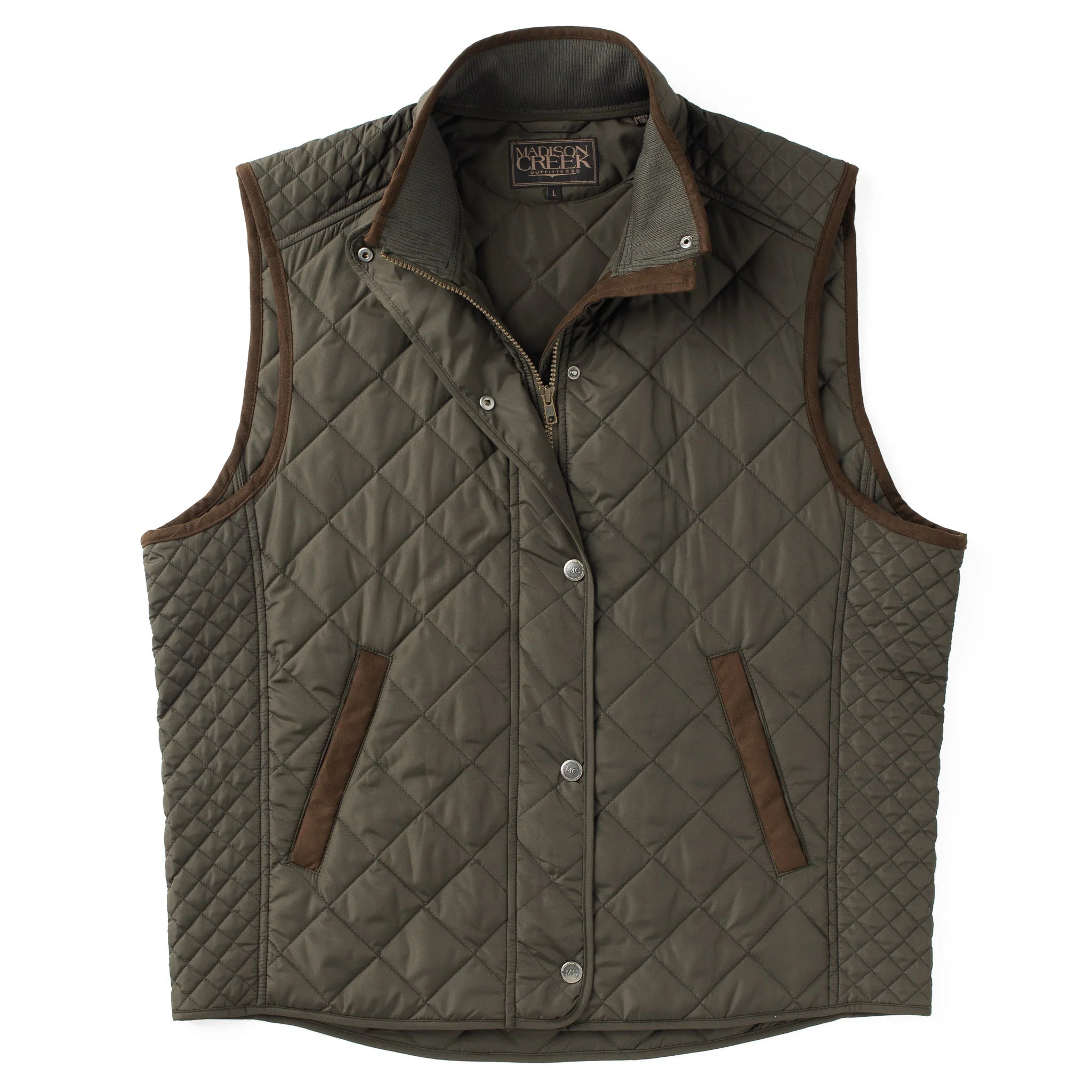 Madison Creek Outfitters | Greenville Diamond Quilted Vest | Loden