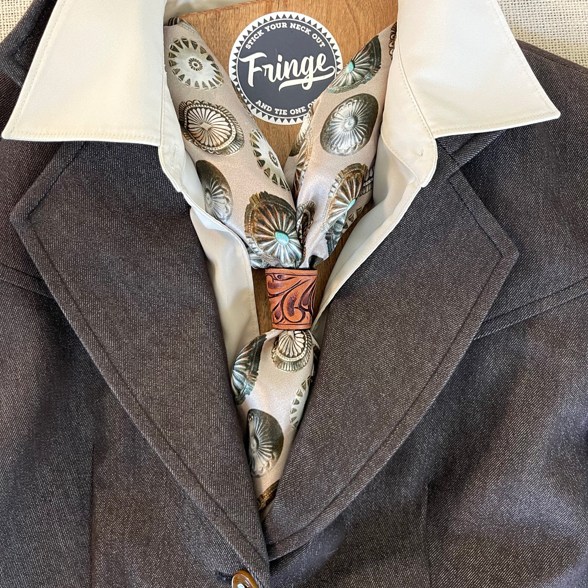 Angelo Leather Scarf Slide