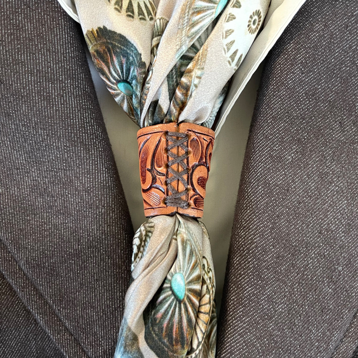 Angelo Leather Scarf Slide