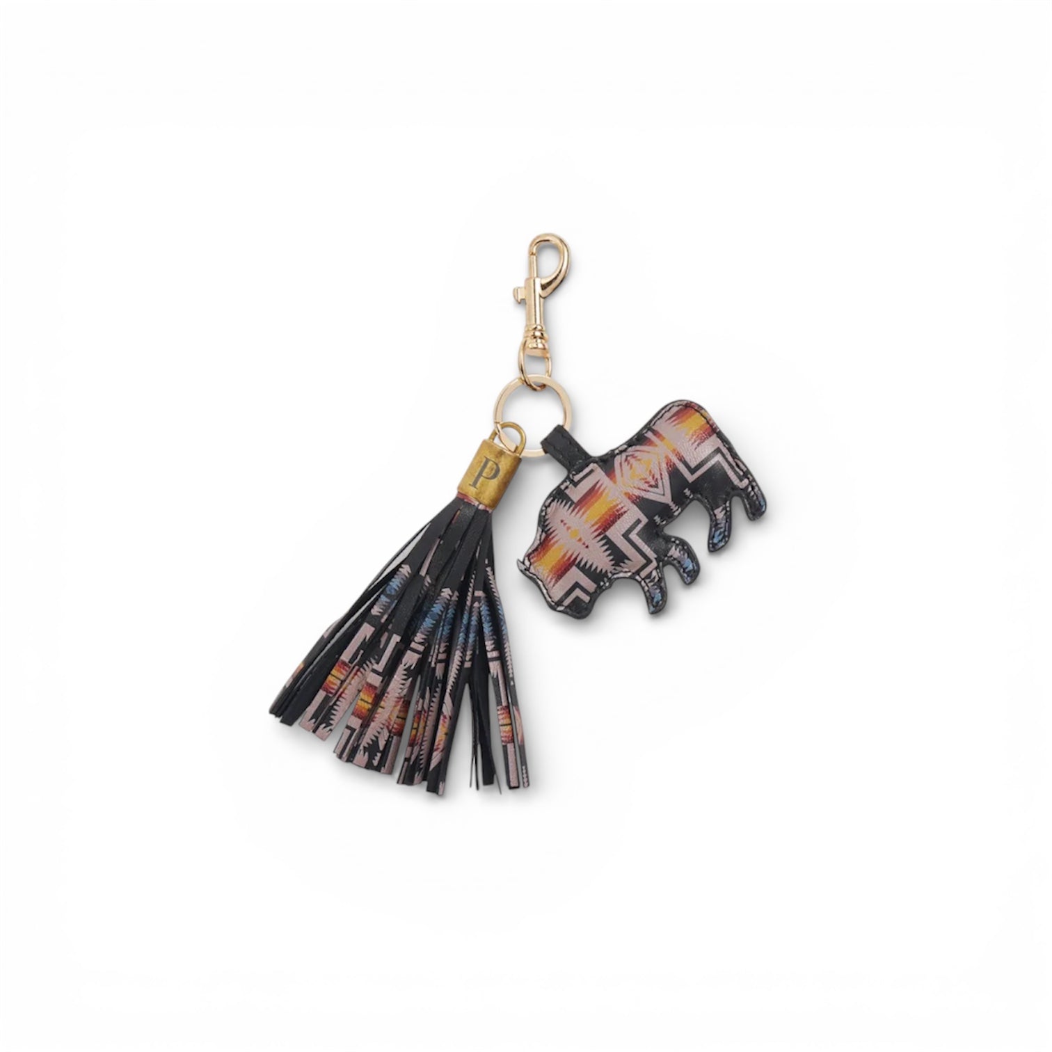 Pendleton | Bison Leather Keychain | Harding Black/Bright