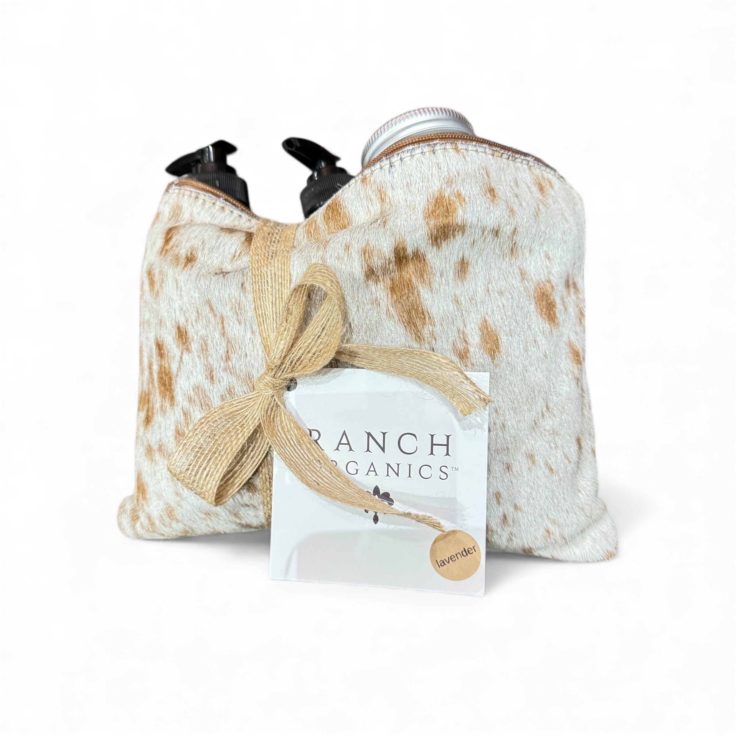 Ranch Organics | Happy Trails Purse | Brown Cowhide | Lavender