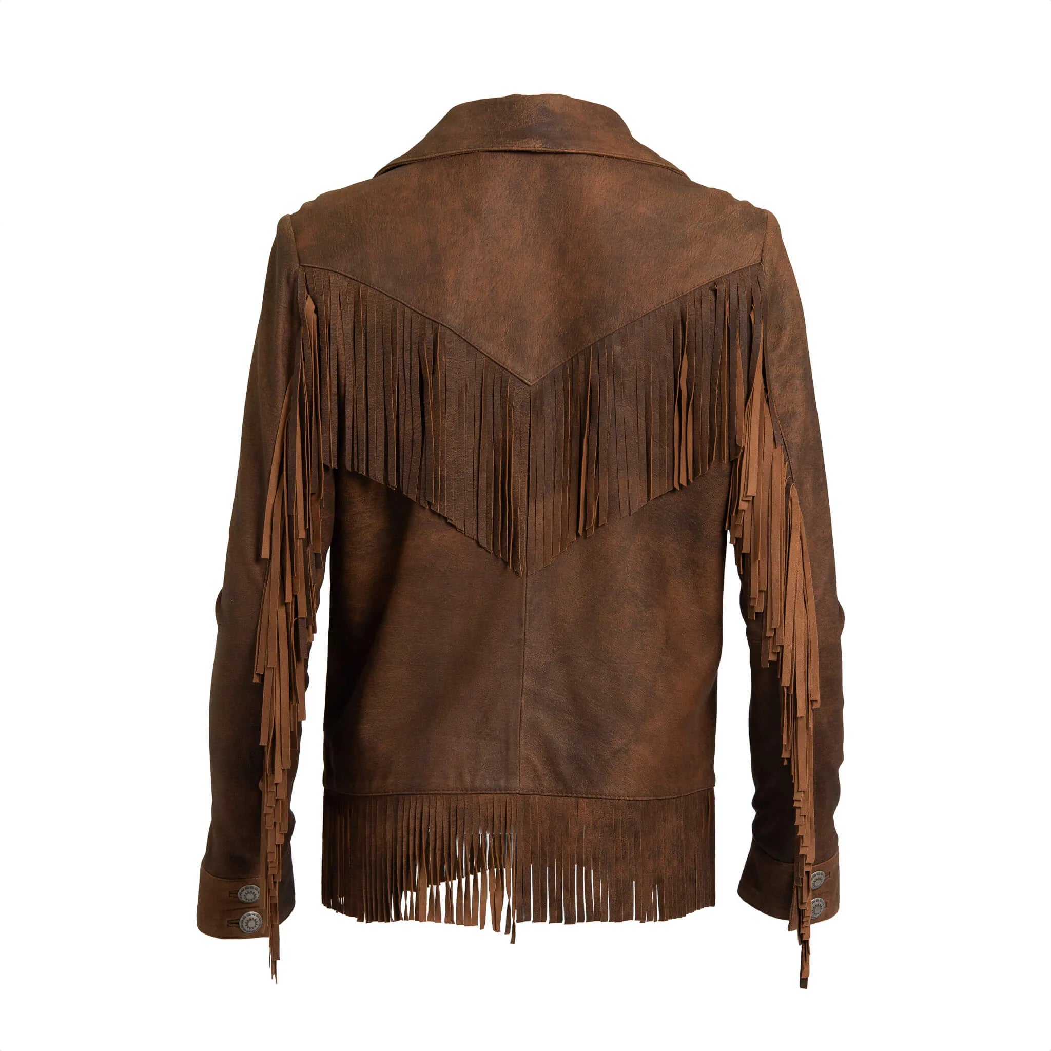 Madison Creek Outfitters | Lea Leather Fringe Jacket Brown
