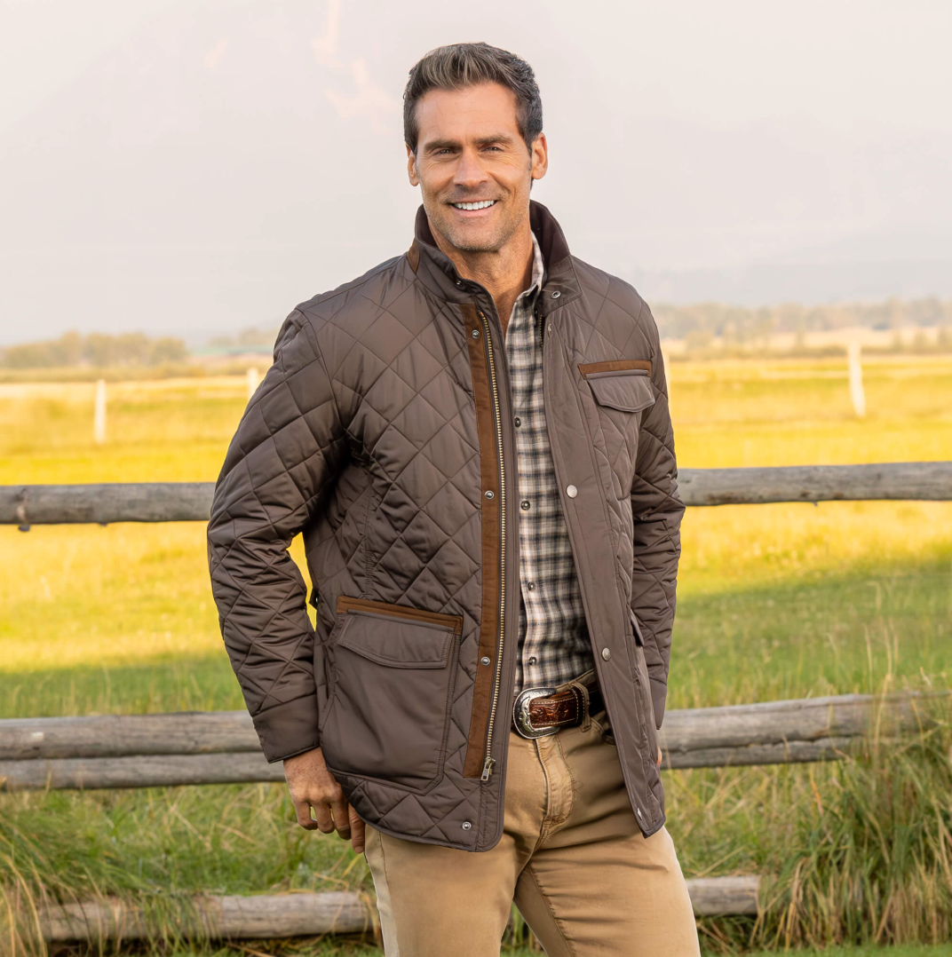Madison Creek | Adventurer Diamond Quilted Jacket | Gunmetal