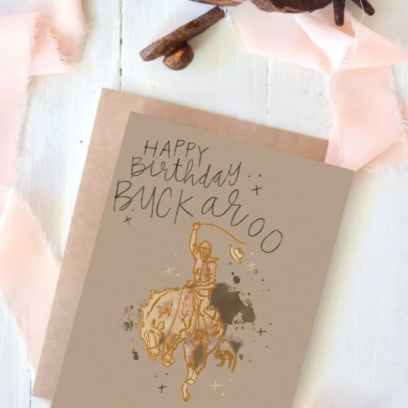 Happy Birthday Buckaroo Cowboy Card