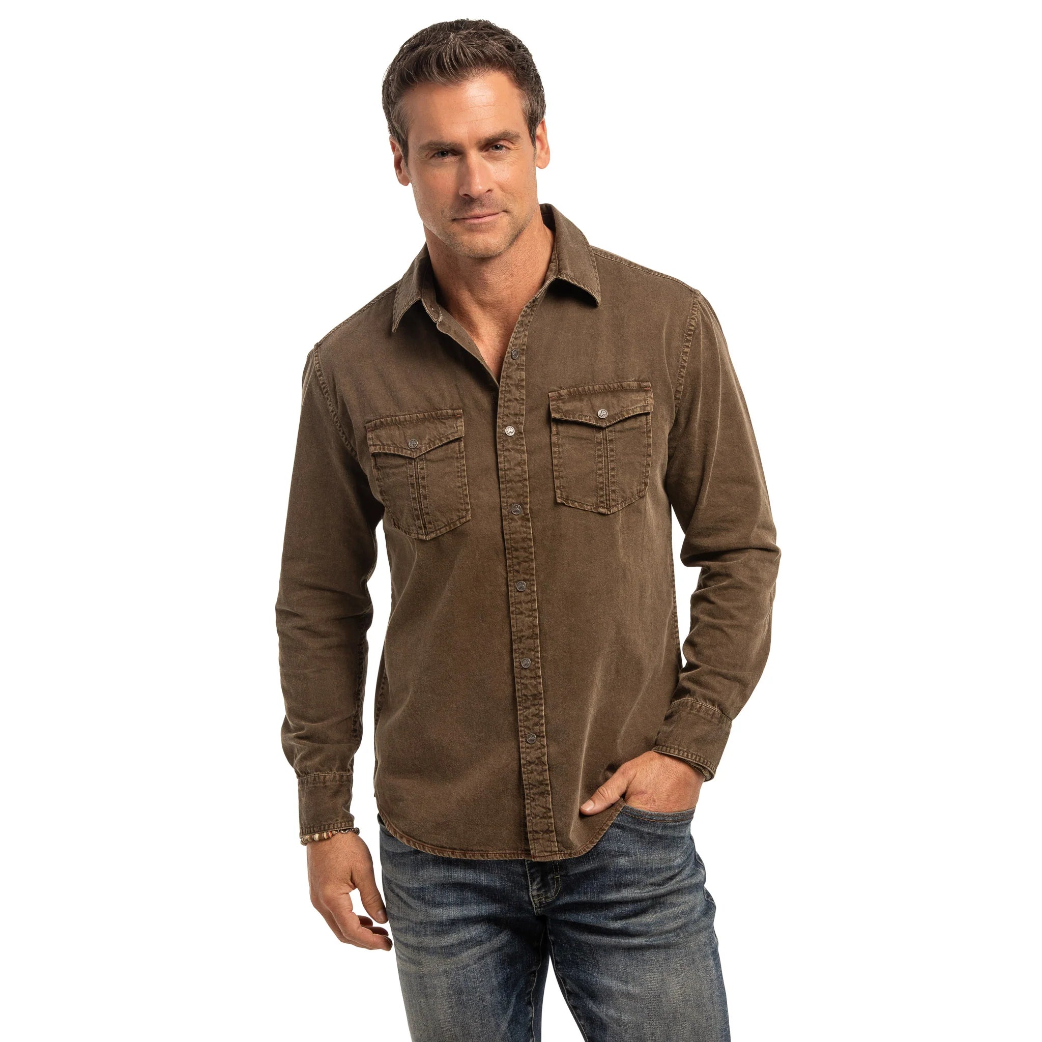 Madison CreekOutfitters | Prescott Snap Shirt | Coffee