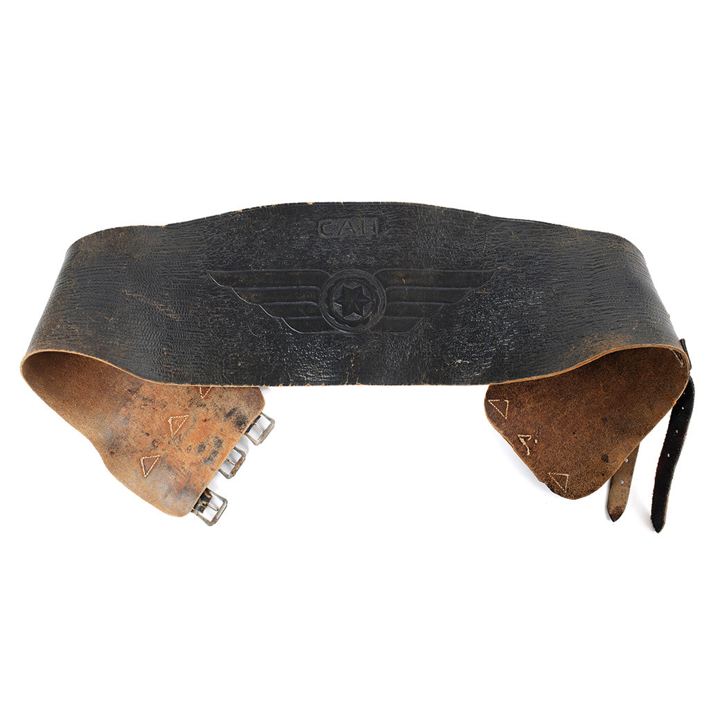 Vintage Motorcycle Black Leather Kidney Belt