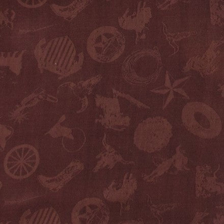 Cowboy Logo Silk Scarf | Chocolate