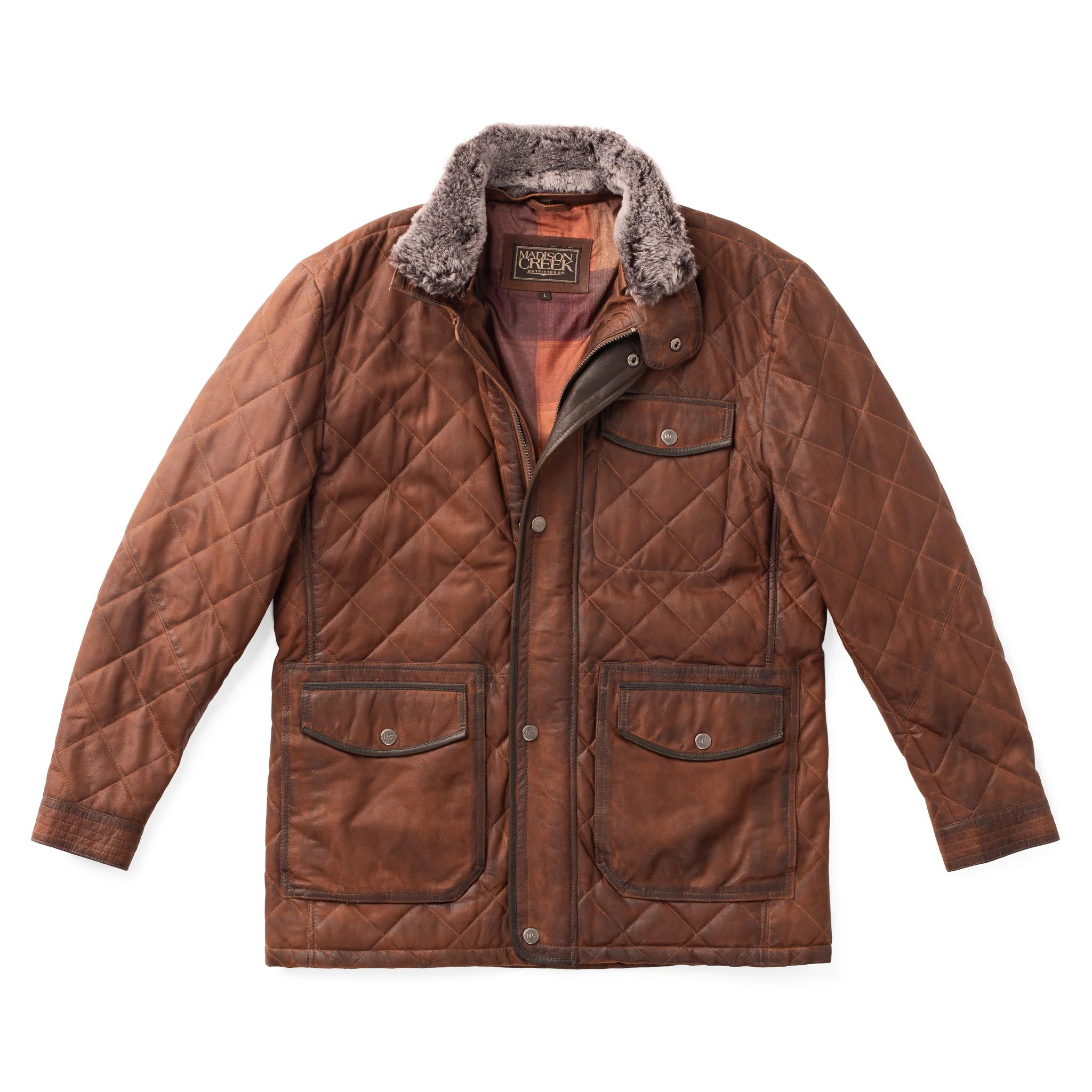 Madison Creek Outfitters | Sedona Waxed Suede Jacket | Bourbon