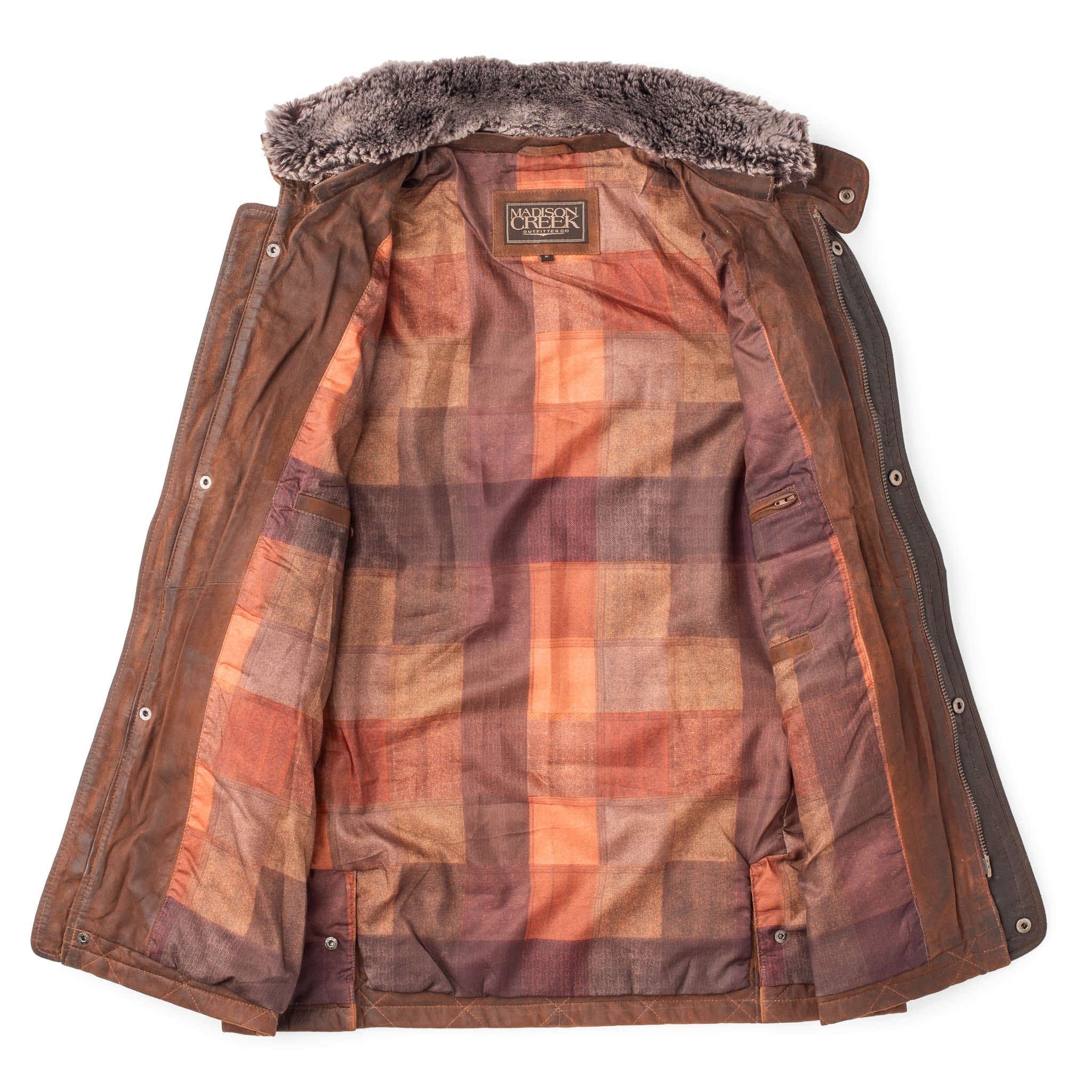 Madison Creek Outfitters | Sedona Waxed Suede Jacket | Bourbon