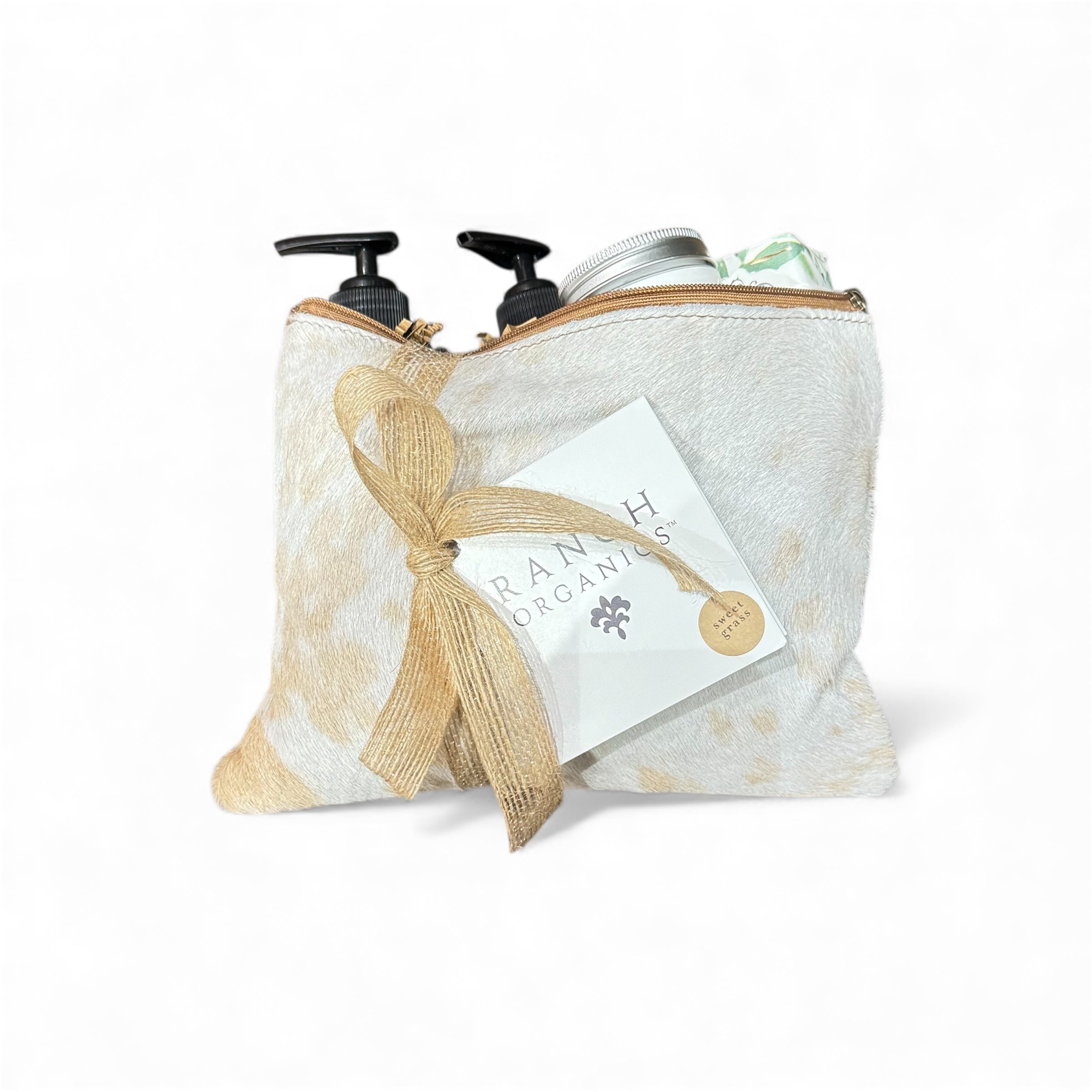 Ranch Organics | Happy Trails Purse | Brown Cowhide | Sweet Grass