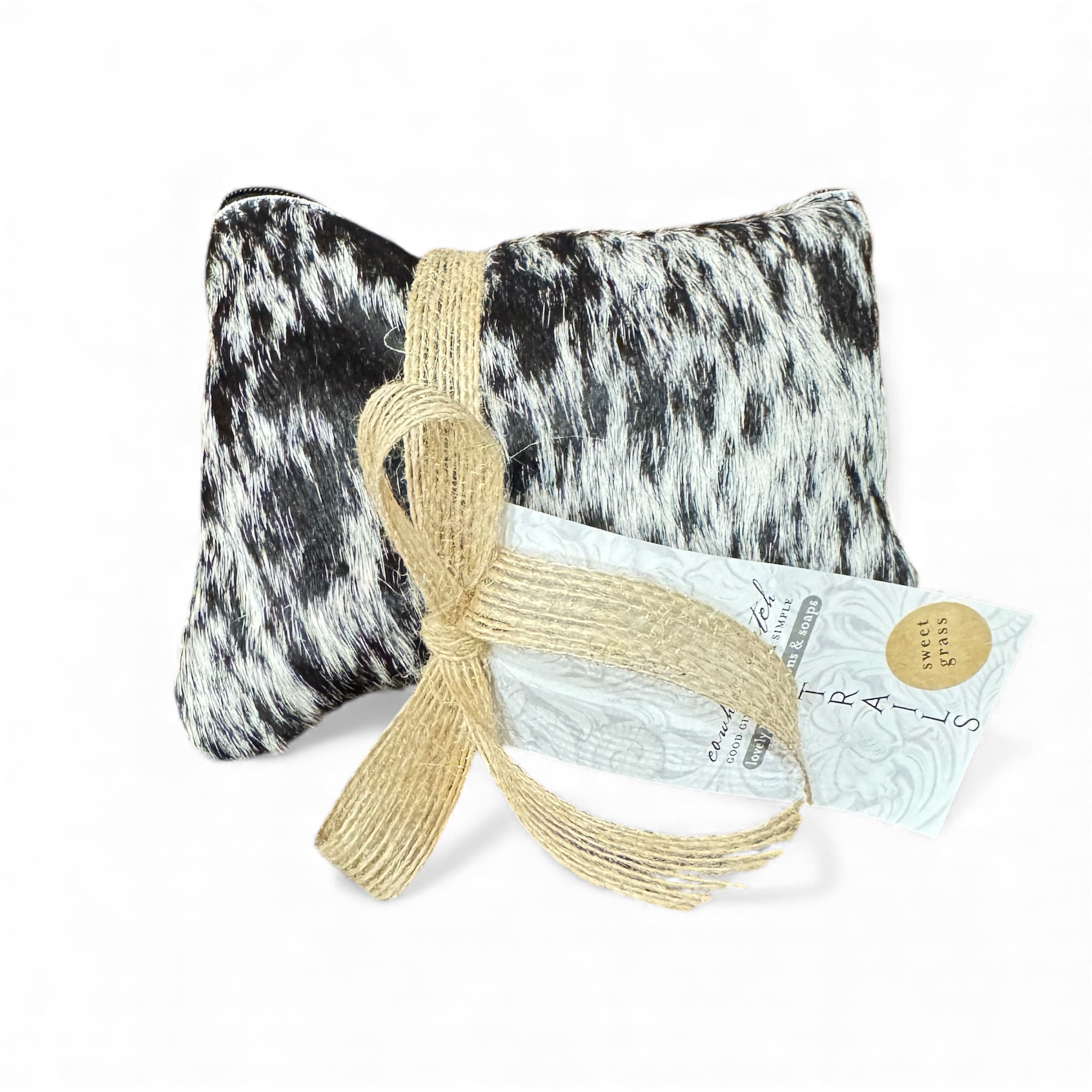 Ranch Organics | Happy Trails Pouch | Black Cowhide | Sweet Grass