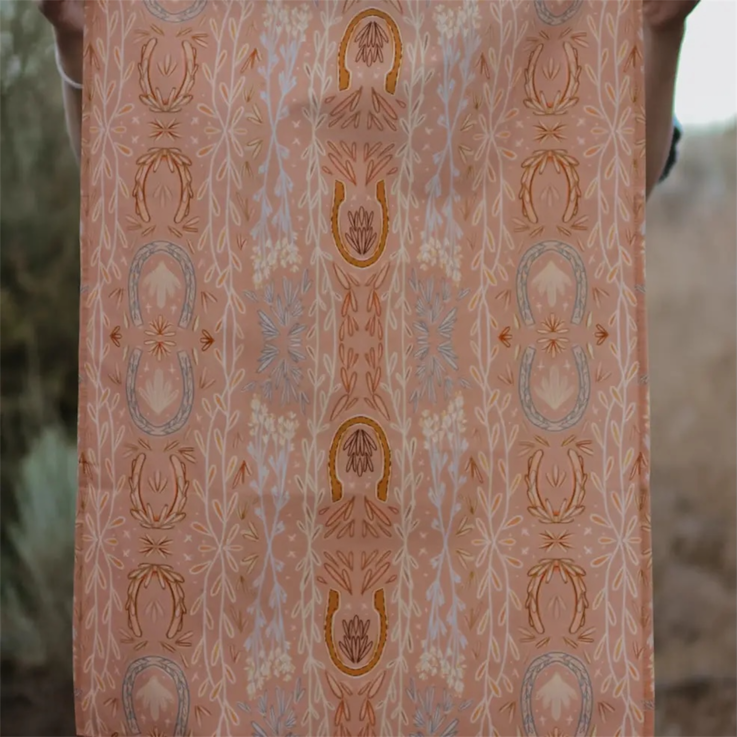 Western Harvest Kitchen Tea Towel | Dusty Rose