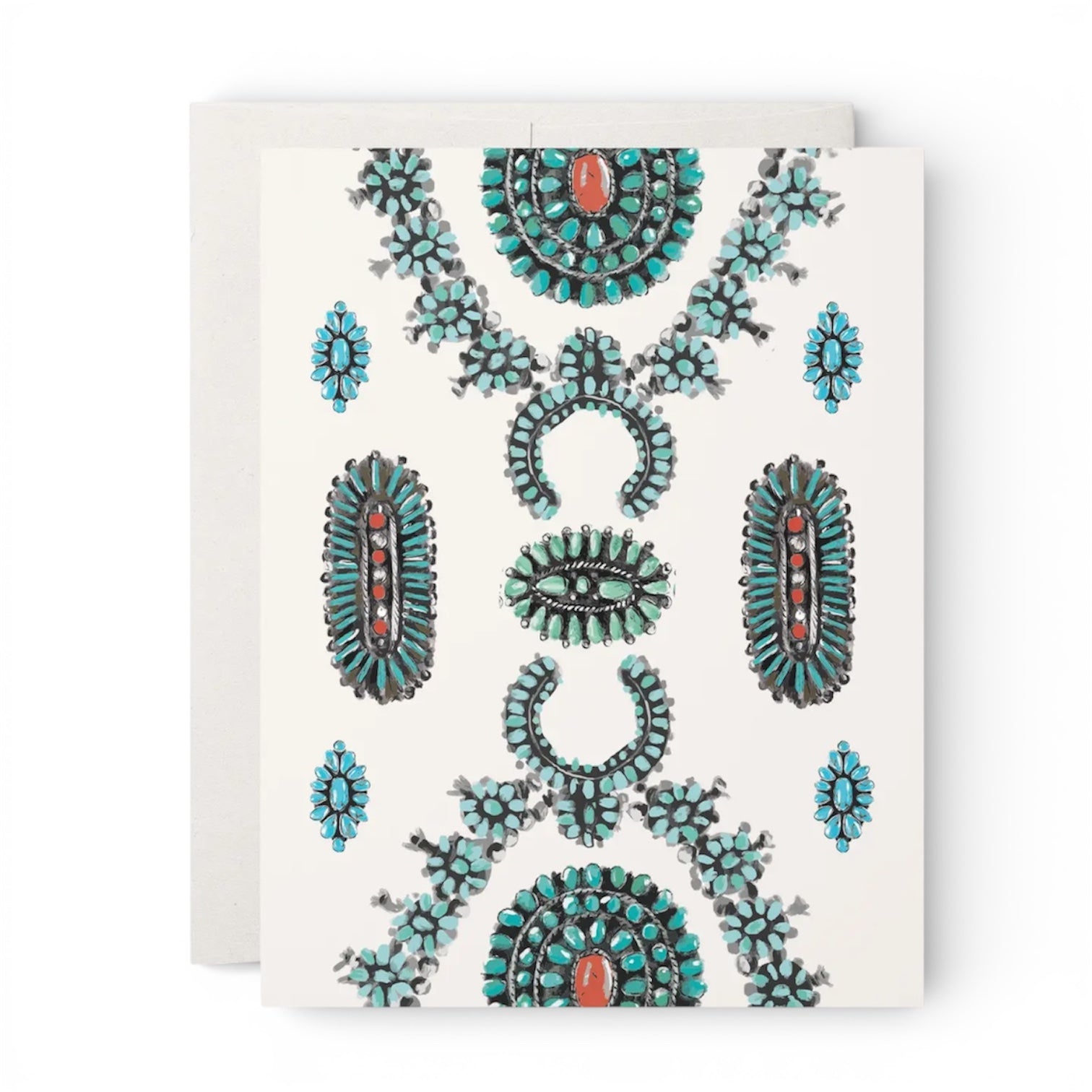 Turquoise Jewelry Blank Card
