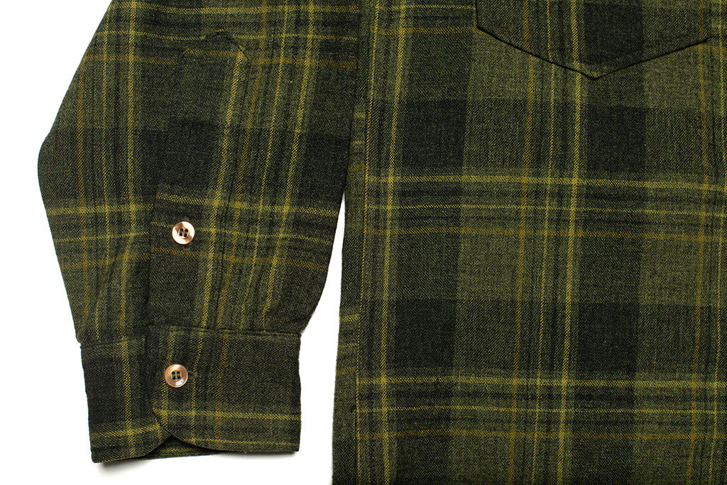Johnny+June JJC Vintage Pendleton Sage Green Plaid Wool Shirt S