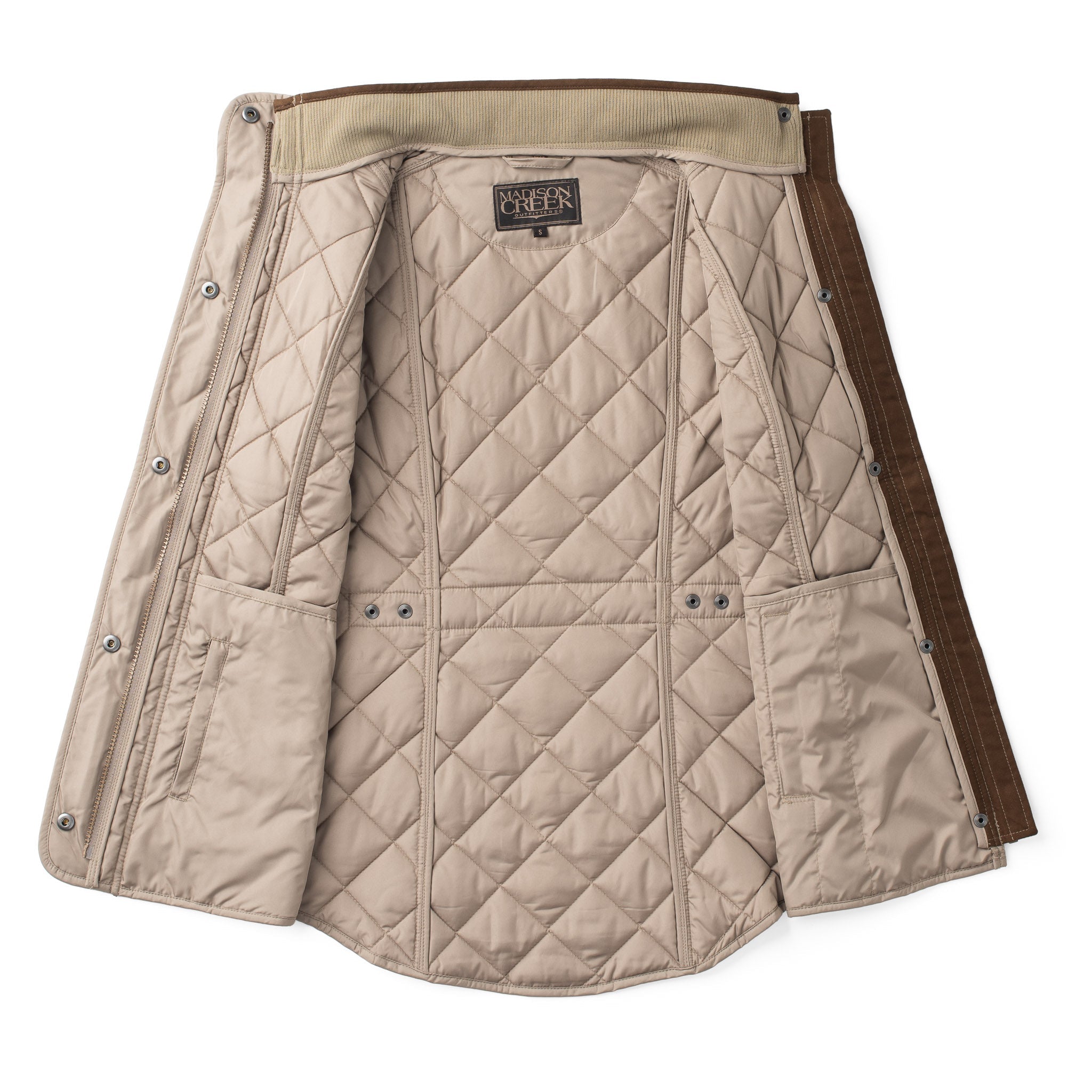 Madison Creek Outfitters | Vista Quilted Vest | Dark Khaki