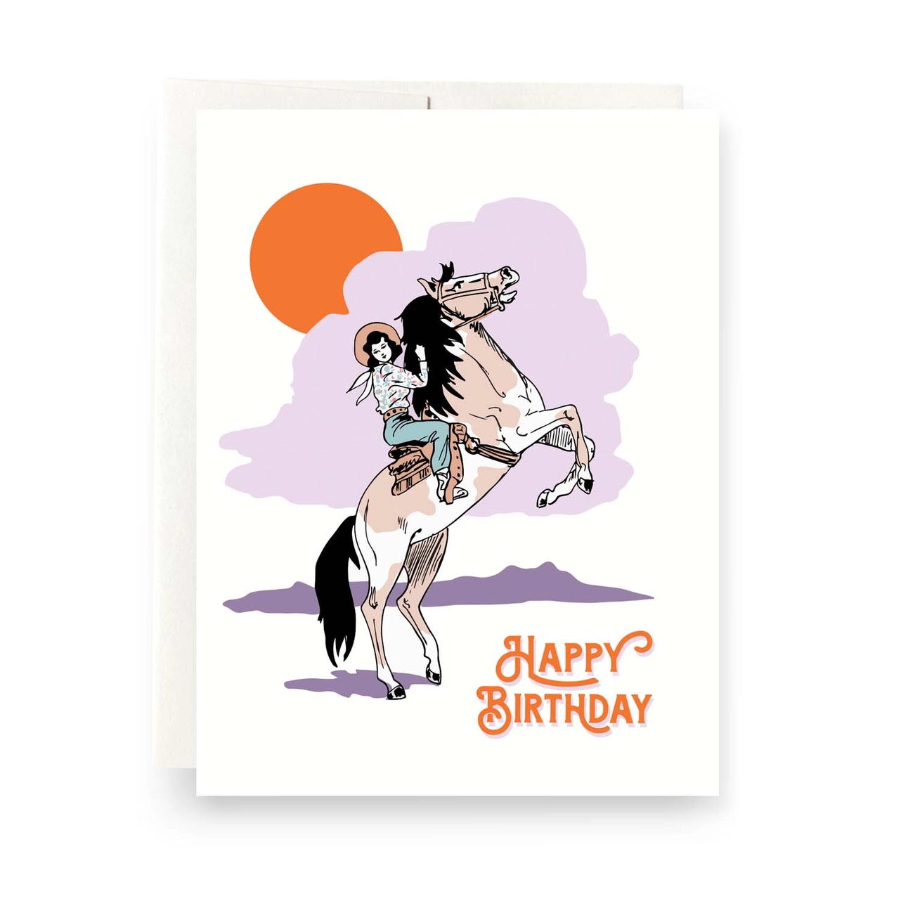 Cowgirl Clouds Birthday Card