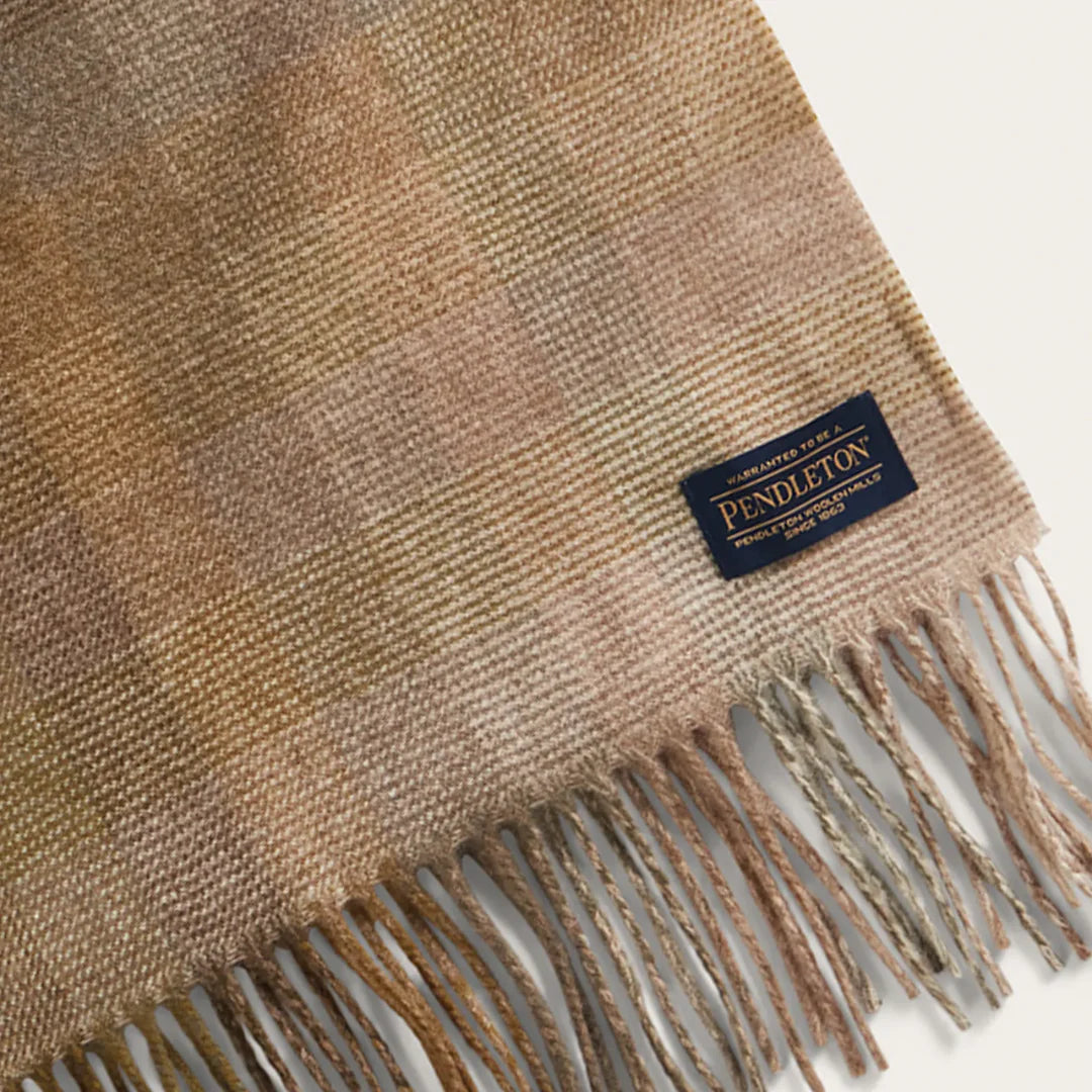 Pendleton | Whisperwool Muffler | Tan Mix/Olive Ombre