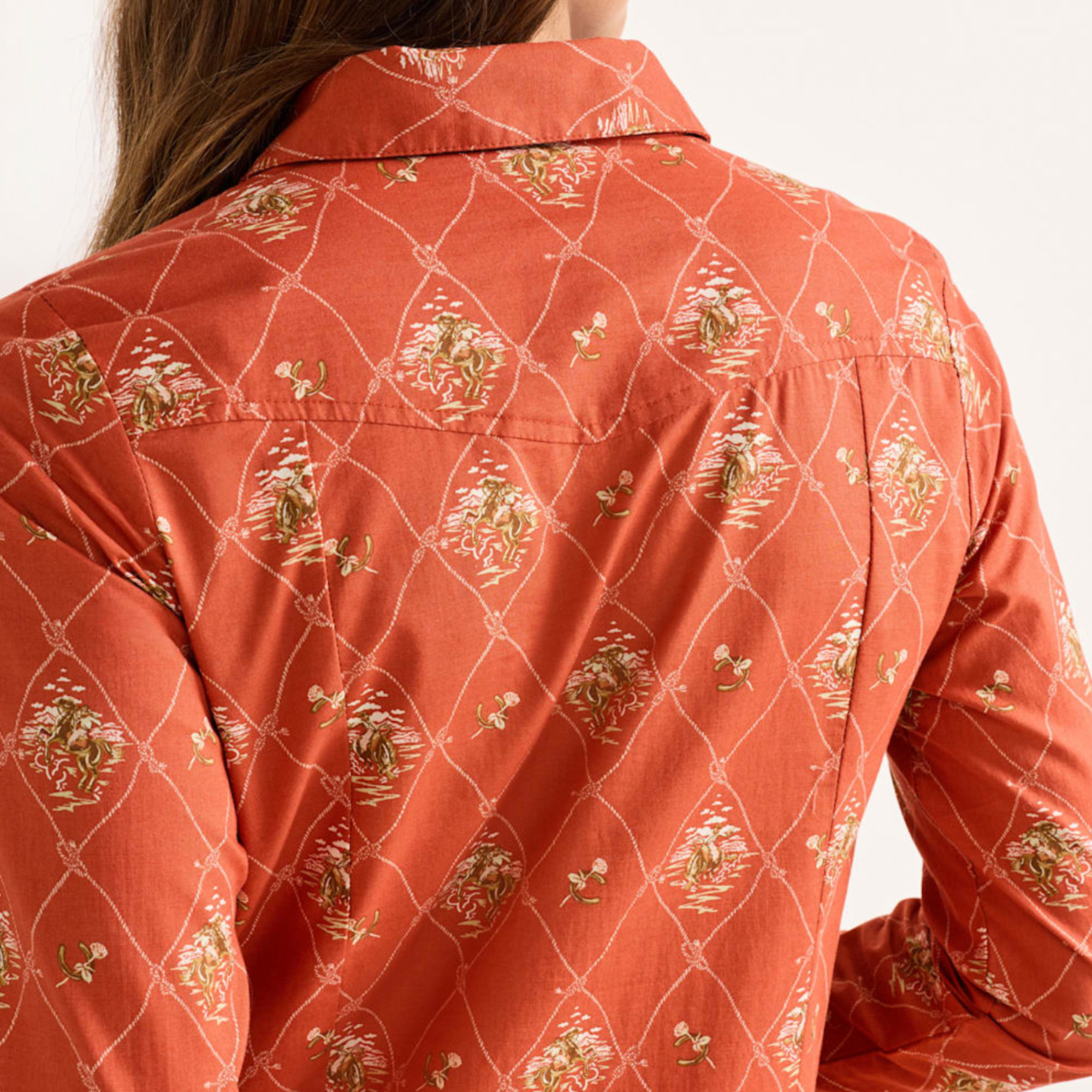 Women's Cowgirl Adobe Lattice Gambler Shirt Dress