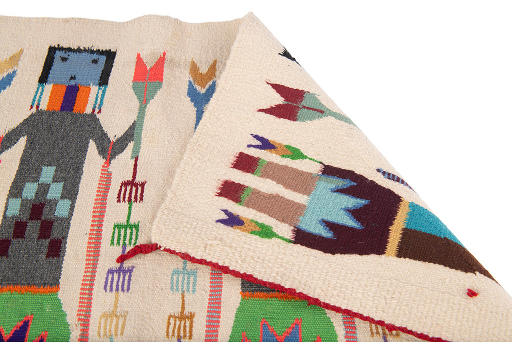 Vintage Navajo Yei Rug | 21" x 31"