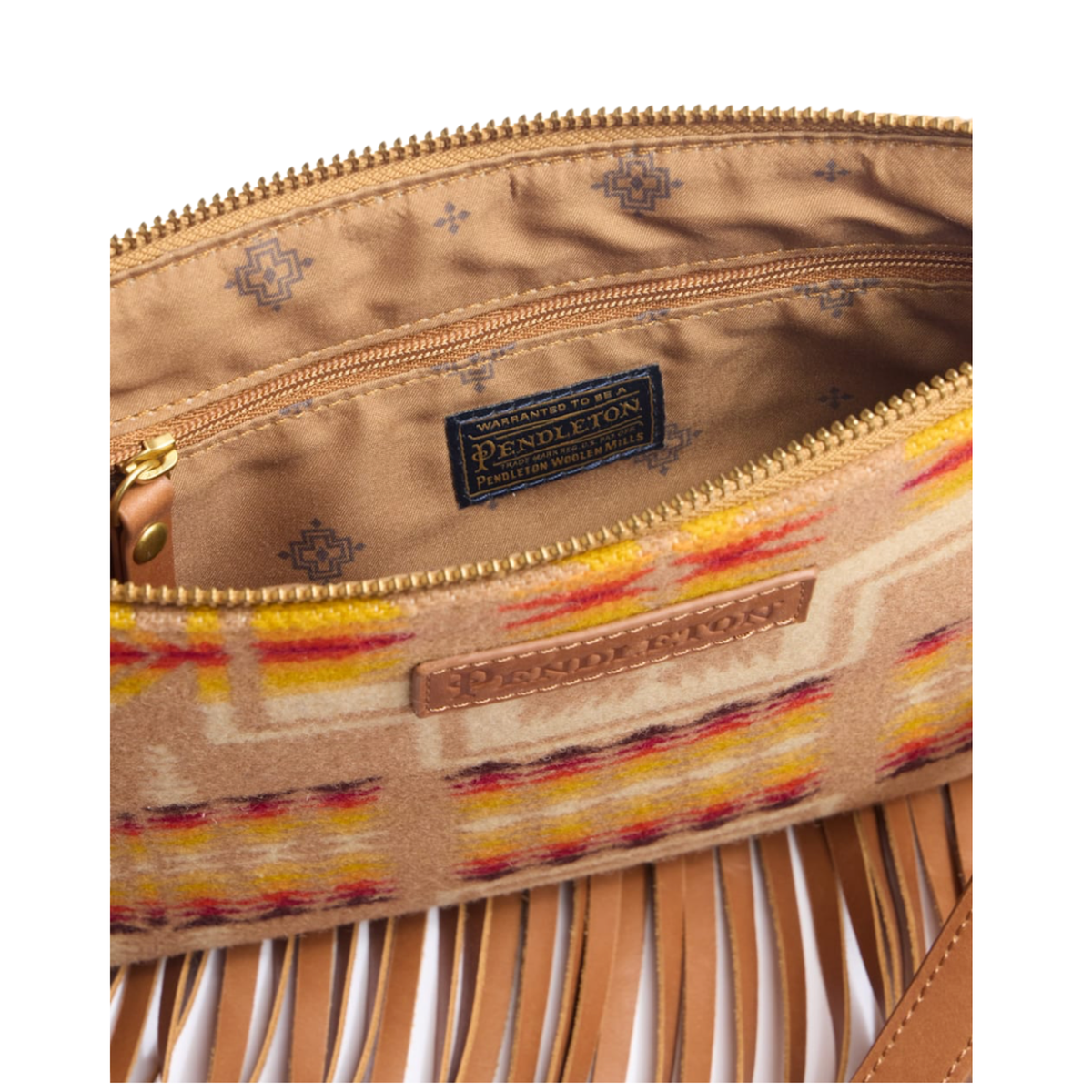 Look West Fringed Crossboy Harding Tan Purse